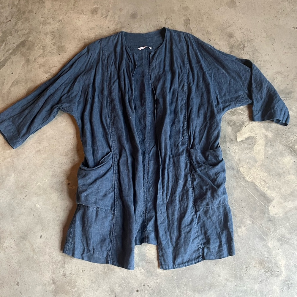 Linenfox navy linen jacket